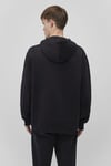 Pamuklu Loose Fit Kapüşonlu Şardonlu Erkek Sweat 0610960-900 SİYAH