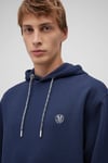 Pamuklu Loose Fit Kapüşonlu Şardonlu Erkek Sweat 065809-70497 LACİVERT