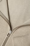 Pamuklu Loose Fit Kapüşonlu Yaka Fermuarlı Erkek Sweat 0S10520-70154 BEJ