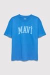 Pamuklu Loose Fit Logo Baskılı Bisiklet Yaka Erkek Çocuk T Shirt 6610484-70902 SAKS