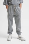 Pamuklu Loose Fit Logolu Elastik Paça Unisex Çocuk Eşofman Altı 232951-2006 GRİ MELANJ