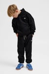 Pamuklu Loose Fit Logolu Elastik Paça Unisex Çocuk Eşofman Altı 232951-2001 SİYAH