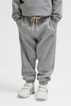 Pamuklu Loose Fit Logolu Elastik Paça Unisex Çocuk Eşofman Altı 232951-2006 GRİ MELANJ
