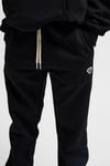 Pamuklu Loose Fit Logolu Elastik Paça Unisex Çocuk Eşofman Altı 232951-2001 SİYAH