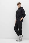 Pamuklu Loose Fit Normal Bel Lastikli Paça Erkek Eşofman Altı 0010549-900 SİYAH