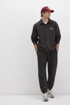 Pamuklu Loose Fit Normal Bel Lastikli Paça Erkek Eşofman Altı 0010522-70219 KAHVE