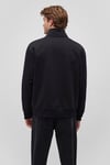 Pamuklu Loose Fit Şardonlu Yarım Fermuarlı Dik Yaka Erkek Sweat 0S10278-900 SİYAH