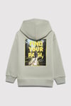 Pamuklu Loose Fit Sırt Baskılı Kapüşonlu Erkek Çocuk Sweat 6S10149-70155 AÇIK HAKİ