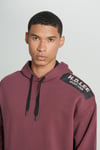 Pamuklu Loose Fit Sırt Baskılı Şardonlu Kapüşon Yaka Erkek Sweat L232275 838 BORDO