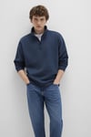 Pamuklu Loose Fit Uzun Kollu Erkek Sweat 0S10278-70490 LACİVERT
