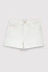 Pamuklu Normal Bel Kot Kız Çocuk Short 7410655-A1606 BEYAZ