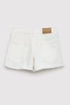 Pamuklu Normal Bel Kot Kız Çocuk Short 7410655-A1606 BEYAZ