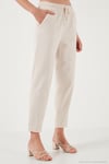 Pamuklu Normal Bel Regular Fit Düz Paça Kadın Pantolon 668YP42282S4 TAŞ