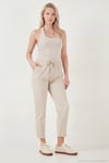Pamuklu Normal Bel Regular Fit Düz Paça Kadın Pantolon 668YP42282S4 KOYU TAŞ