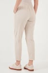 Pamuklu Normal Bel Regular Fit Düz Paça Kadın Pantolon 668YP42282S4 KOYU TAŞ