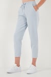 Pamuklu Normal Bel Regular Fit Düz Paça Kadın Pantolon 668YP42282S4 Buz Mavi