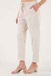 Pamuklu Normal Bel Regular Fit Düz Paça Kadın Pantolon 668YP42282S4 TAŞ
