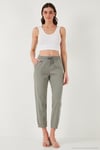 Pamuklu Normal Bel Regular Fit Düz Paça Kadın Pantolon 668YP42282S4 AÇIK HAKİ