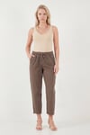 Pamuklu Normal Bel Regular Fit Düz Paça Kadın Pantolon 668YP42282S4 KAHVE