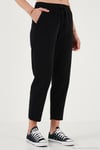 Pamuklu Normal Bel Regular Fit Düz Paça Kadın Pantolon 668YP42282S4 SİYAH