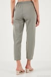 Pamuklu Normal Bel Regular Fit Düz Paça Kadın Pantolon 668YP42282S4 AÇIK HAKİ