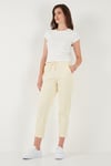 Pamuklu Normal Bel Regular Fit Düz Paça Kadın Pantolon 668YP42282S4 SARI