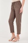 Pamuklu Normal Bel Regular Fit Düz Paça Kadın Pantolon 668YP42282S4 KAHVE