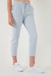 Pamuklu Normal Bel Regular Fit Düz Paça Kadın Pantolon 668YP42282S4 Buz Mavi