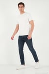 Pamuklu Normal Kalıp Normal Bel Jeans Erkek Kot Pantolon 2213C58PARMA MAVİ-HAKİ