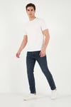 Pamuklu Normal Kalıp Normal Bel Jeans Erkek Kot Pantolon 2213C58PARMA MAVİ-HAKİ