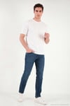 Pamuklu Normal Kalıp Normal Bel Jeans Erkek Kot Pantolon 2203C55PARMA YEŞİL-MAVİ
