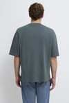 Pamuklu Oversize Bisiklet Yaka Basic Erkek T Shirt 0613113-71598 KOYU YEŞİL