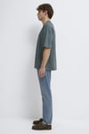 Pamuklu Oversize Bisiklet Yaka Basic Erkek T Shirt 0613113-71598 KOYU YEŞİL
