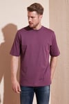 Pamuklu Oversize Bisiklet Yaka Basic Erkek T Shirt 5902365 MÜRDÜM