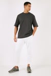 Pamuklu Oversize Bisiklet Yaka Basic Erkek T Shirt 5902365 ANTRASİT