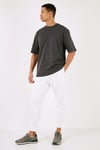 Pamuklu Oversize Bisiklet Yaka Basic Erkek T Shirt 5902365 ANTRASİT