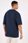Pamuklu Oversize Bisiklet Yaka Basic Erkek T Shirt 5902365 İNDİGO