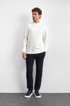Pamuklu Oversize Fit Bisiklet Yaka Erkek Sweat B35W12007 117 EKRU