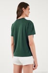 Pamuklu Oversize Fit Bisiklet Yaka Kadın T Shirt 5866097 NEFTİ
