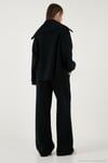 Pamuklu Oversize Fit Yarım Fermuarlı Yaka Uzun Kollu Triko Kadın Takım 68351218 SİYAH