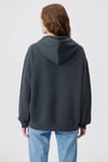 Pamuklu Oversize Kapüşonlu Kanguru Cepli Kadın Sweat 1600361-80106 ANTRASİT