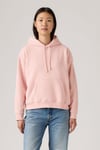 Pamuklu Oversize Kapüşonlu Yaka Kadın Sweat 001TZ-0006 PEMBE