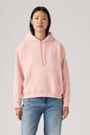Pamuklu Oversize Kapüşonlu Yaka Kadın Sweat 001TZ-0006 PEMBE