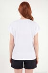 Pamuklu Rahat Kalıp Bisiklet Yaka Kadın T Shirt 5866955 BEYAZ