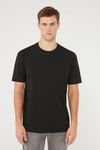 Pamuklu Rahat Kesim Bisiklet Yaka Basic Erkek T Shirt 066249-900 SİYAH