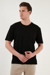 Pamuklu Rahat Kesim Tek Cepli Bisiklet Yaka Erkek T Shirt 5902642 SİYAH