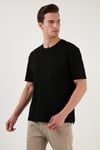 Pamuklu Rahat Kesim Tek Cepli Bisiklet Yaka Erkek T Shirt 5902642 SİYAH