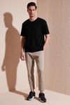 Pamuklu Rahat Kesim Tek Cepli Bisiklet Yaka Erkek T Shirt 5902642 SİYAH