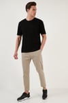 Pamuklu Rahat Kesim Tek Cepli Bisiklet Yaka Erkek T Shirt 5902642 SİYAH