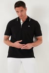 Pamuklu Regular Fit 3'lü Paket Erkek Polo Yaka T Shirt 59029641518S3 İndigo-Siyah-Beyaz-Mavi